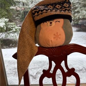 Nordic Fair Isle Knit Beanie Winter Hat Wool Blend